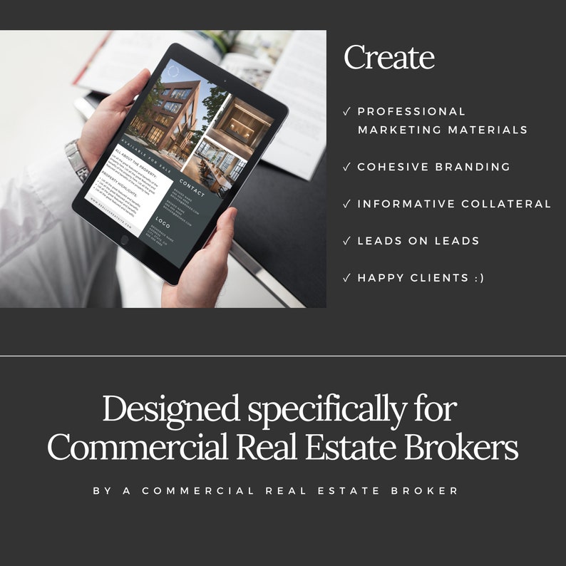 Commercial Real Estate Brochure, Real Estate Flyer Template, Real