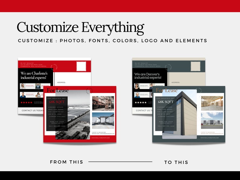 Commercial Real Estate Brochure and Flyer Templates Real Estate Mailers