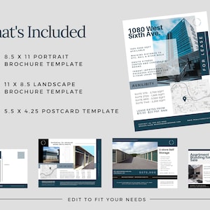 Commercial Real Estate Brochure & Flyer Templates (canva Editable) - Etsy
