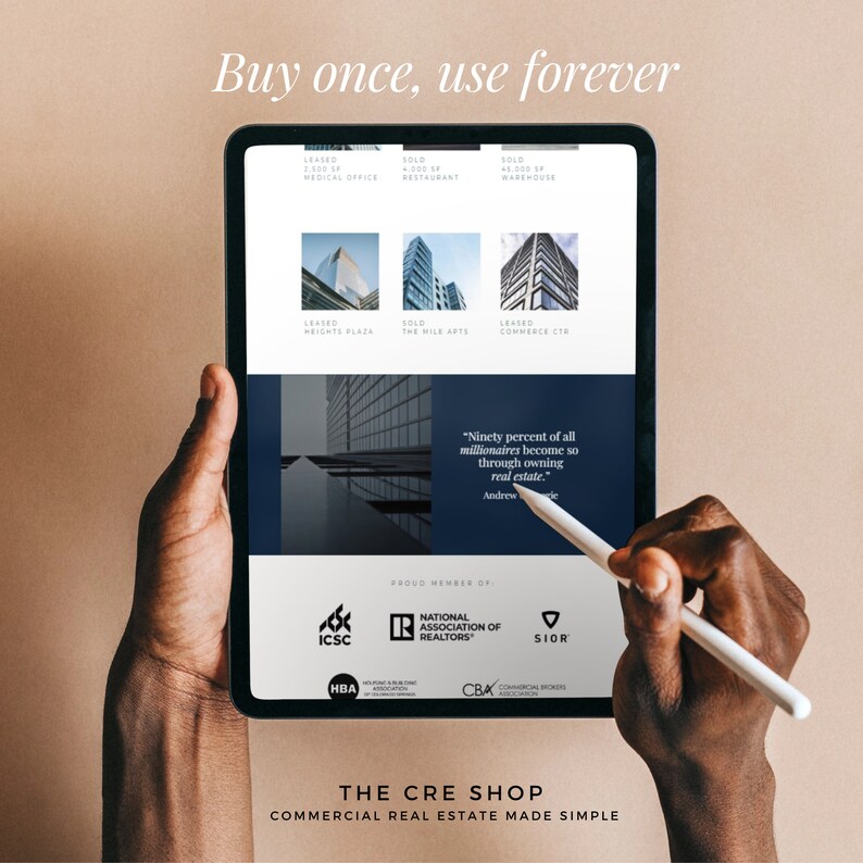 Commercial Real Estate Website Template Broker Marketing (canva) Etsy
