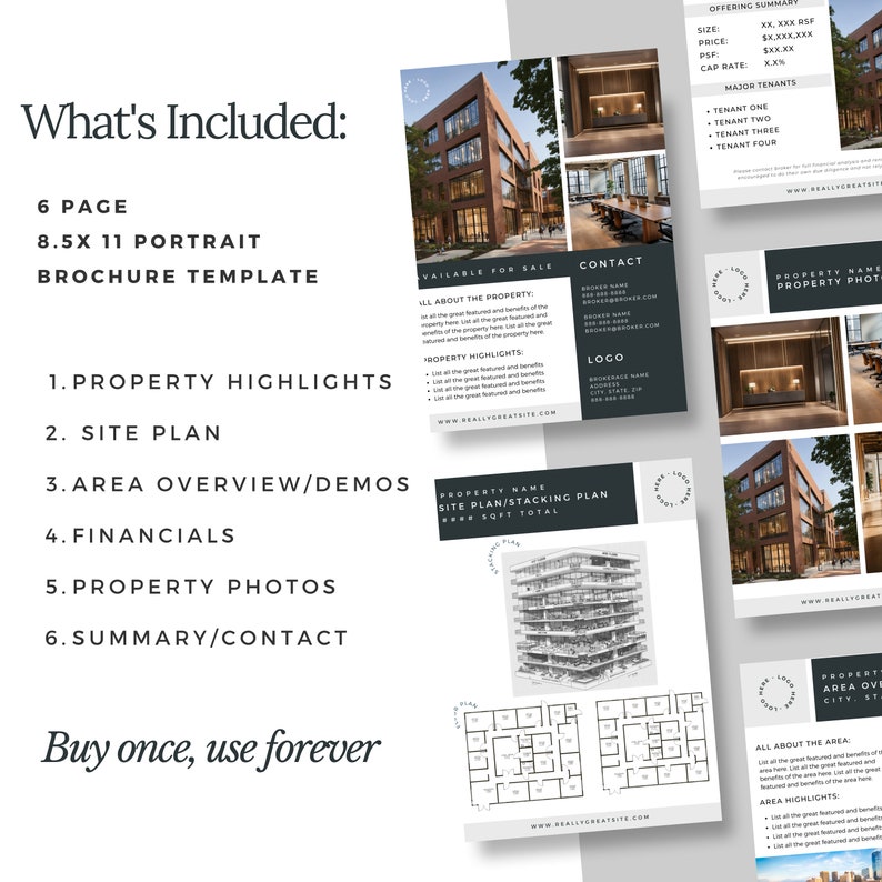 Commercial Real Estate Brochure Template Marketing Flyer (canva