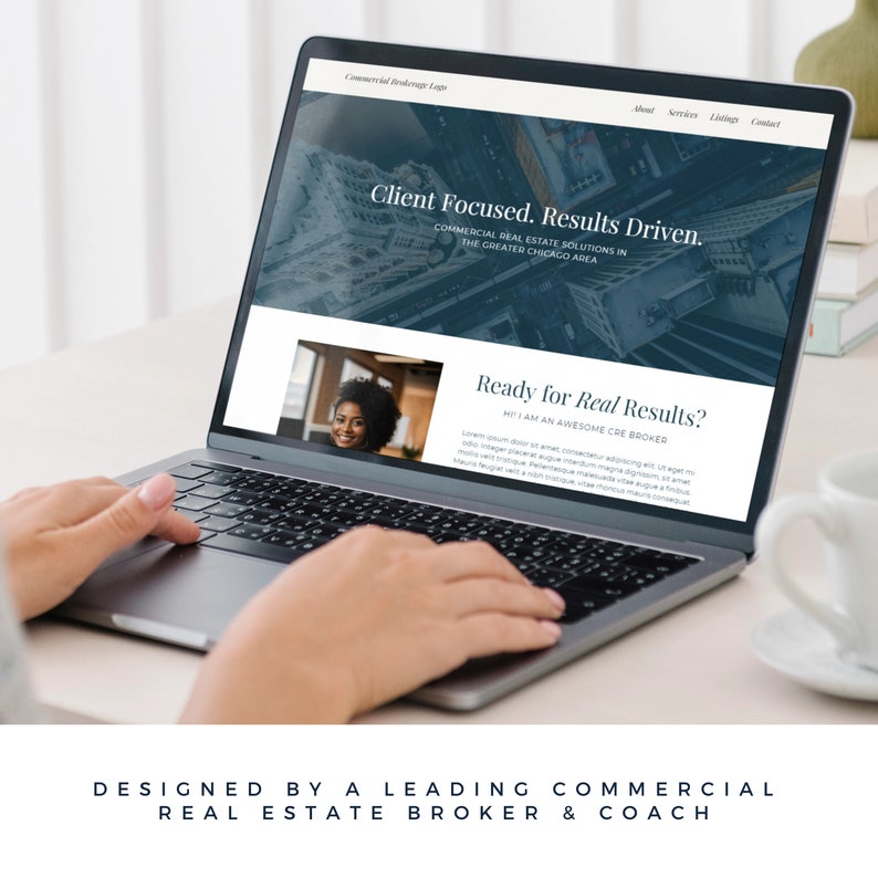 Commercial Real Estate Website Template Broker Marketing (canva) Etsy