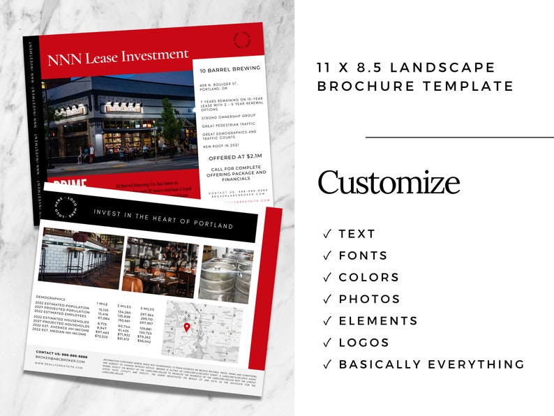 Commercial Real Estate Brochure and Flyer Templates Real Estate Mailers