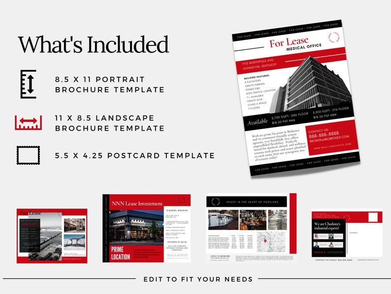 Commercial Real Estate Brochure and Flyer Templates Real Estate Mailers