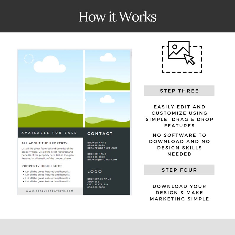 Commercial Real Estate Brochure Template Marketing Flyer (canva