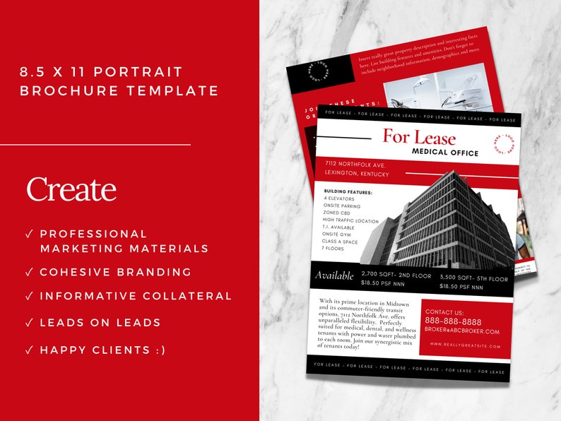 Commercial Real Estate Brochure and Flyer Templates Real Estate Mailers