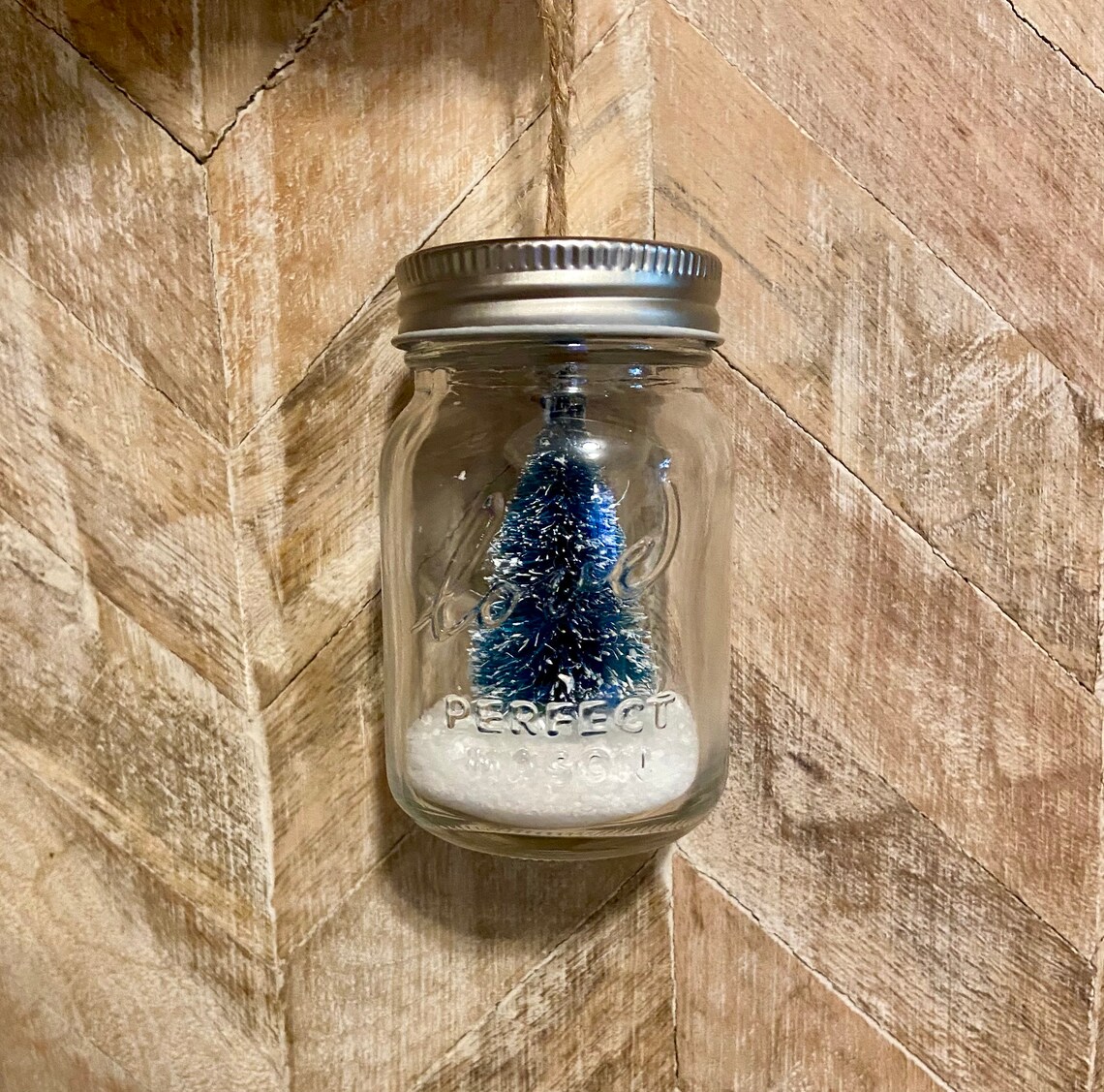 Mini Christmas Mason Jar Ornament Etsy