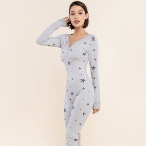 Damskie body do relaksu z klapką na plecach – szare Big Star