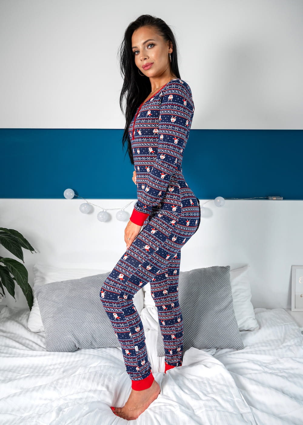 Pajama With Open Butt Flap Sexy Sleep Suit Snowy 