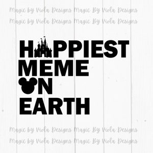 Download digitale del meme più felice della terra, file di taglio PNG in formato SVG per le vacanze in famiglia