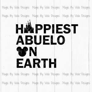 Gelukkigste Abuelo op aarde digitale download, familievakantie SVG PNG cut-bestand