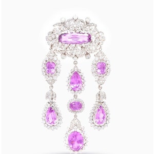 Antique Brooch For Women/Men 925 Sterling Silver Purple Amethyst Pear Tassel Jewel Shop Royal Party wear CZ Pin Brooch | ADASTRA JEWELRY