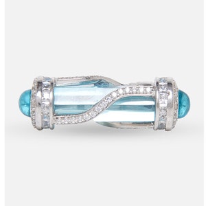 Cocktail Ring Blue Aqua Marine Cabochon Jewelry For women 925 Sterling Silver Fine Handmade Cubic Zirconia Party Wear Ring Adastra Jewelry