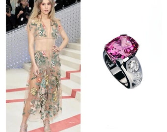 Suki Waterhouse Amethyst Ring, Luxury Jewelry, Handmade Jewelry, Gift for her, Designer Jewelry, Celebrity Jewelry, Adastra Jewelry