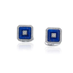 Adorable Lab Blue Sapphire Cufflinks 925 Sterling Silver High Auction Jewelry For Women
