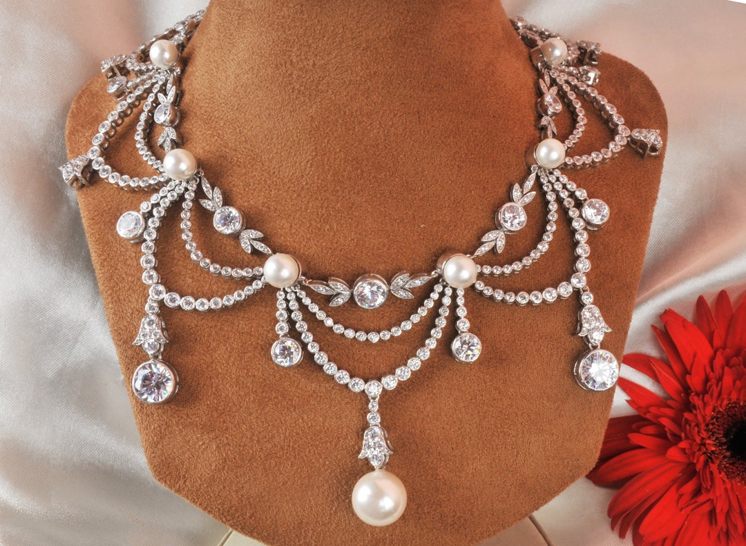 Baroque Pearl Statement Necklace-necklace Set, Choker Necklace Set, Fancy  Jewelry, Trending Fashion Necklace, Buy Brand Necklace At Cheap Price  Online