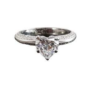 Heart Shape Solitaire Ring For Women 925 Sterling Silver Handmade Party Wear Cubic Zirconia | ADASTRA JEWELRY