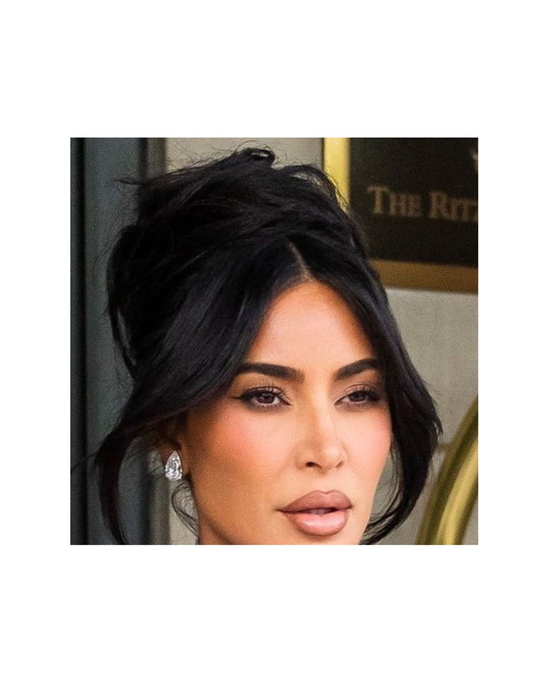 Kim Kardashian Pear Stud Earring, Celebrity Red Carpet Jewelry Oscar