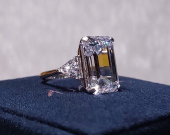 Demi Lovato Three Stone Engagement Ring, Handmade Jewelry