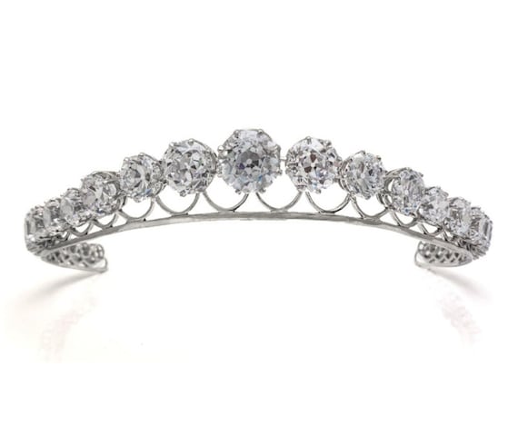 OEC Royal Tiara for Women 925 Sterling Silver Queen Máxima of