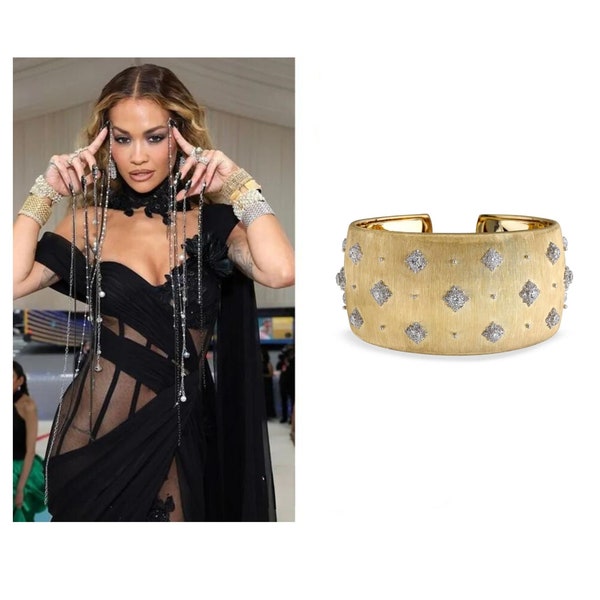 Rita Ora Magnificent Cuff Bracelet, Luxury Jewelry, Handmade Jewelry, Gift for her, Designer Jewelry, Celebrity Jewelry, Adastra Jewelry