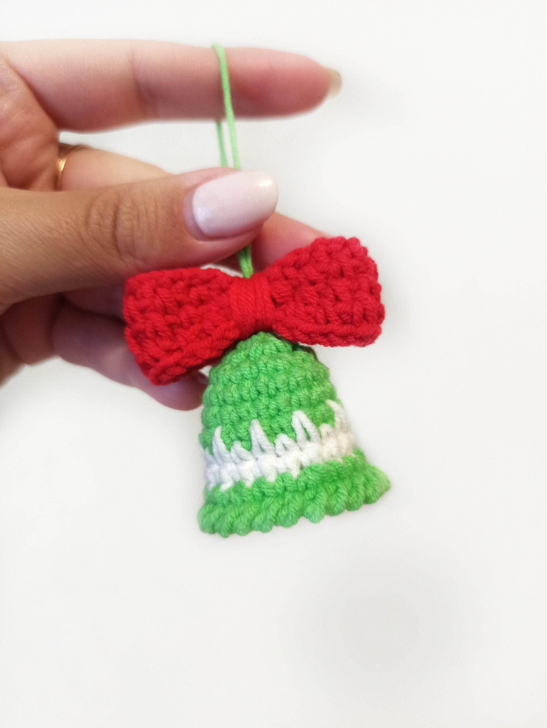 Crochet pattern christmas bells easy pattern bell with a Etsy