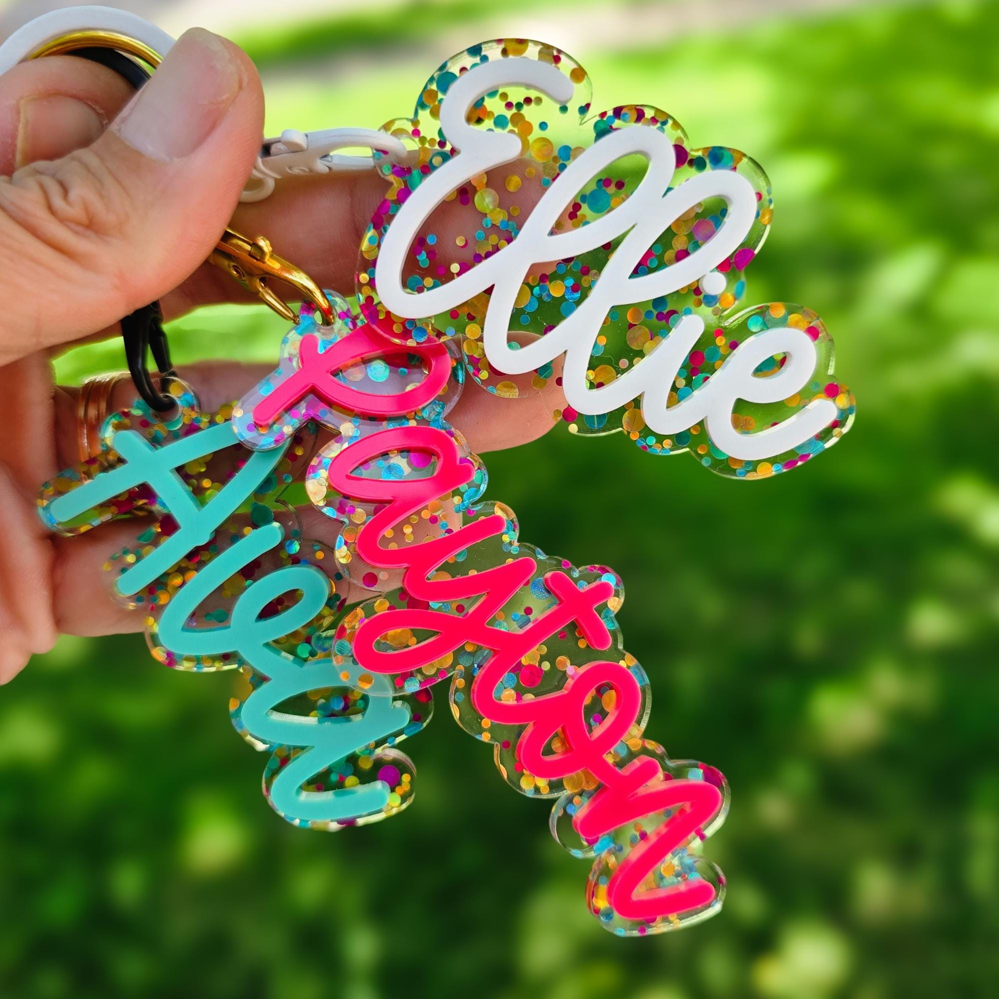 Name Keychain, Backpack Name Tags, Diaper Bag Tag, Personalized Name Plate, Custom Acrylic Key Chain, School Bag Name Tag, Bogg Bag Tag