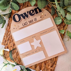 Personalized First Day of School Sign, Back to School Board, Reusable Back to School Sign, First Day of Preschool, Back to School Photo Prop image 7