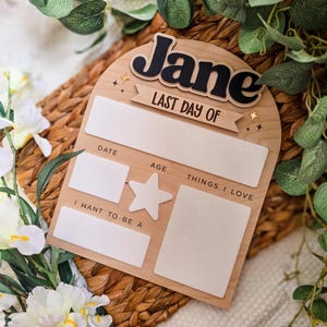 Personalized First Day of School Sign, Back to School Board, Reusable Back to School Sign, First Day of Preschool, Back to School Photo Prop image 5