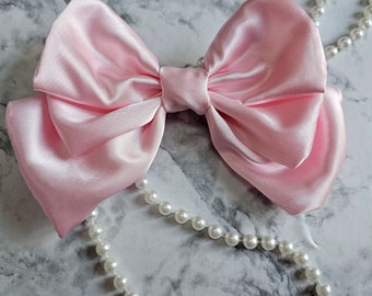 Light Pink Satin Coquette Bow