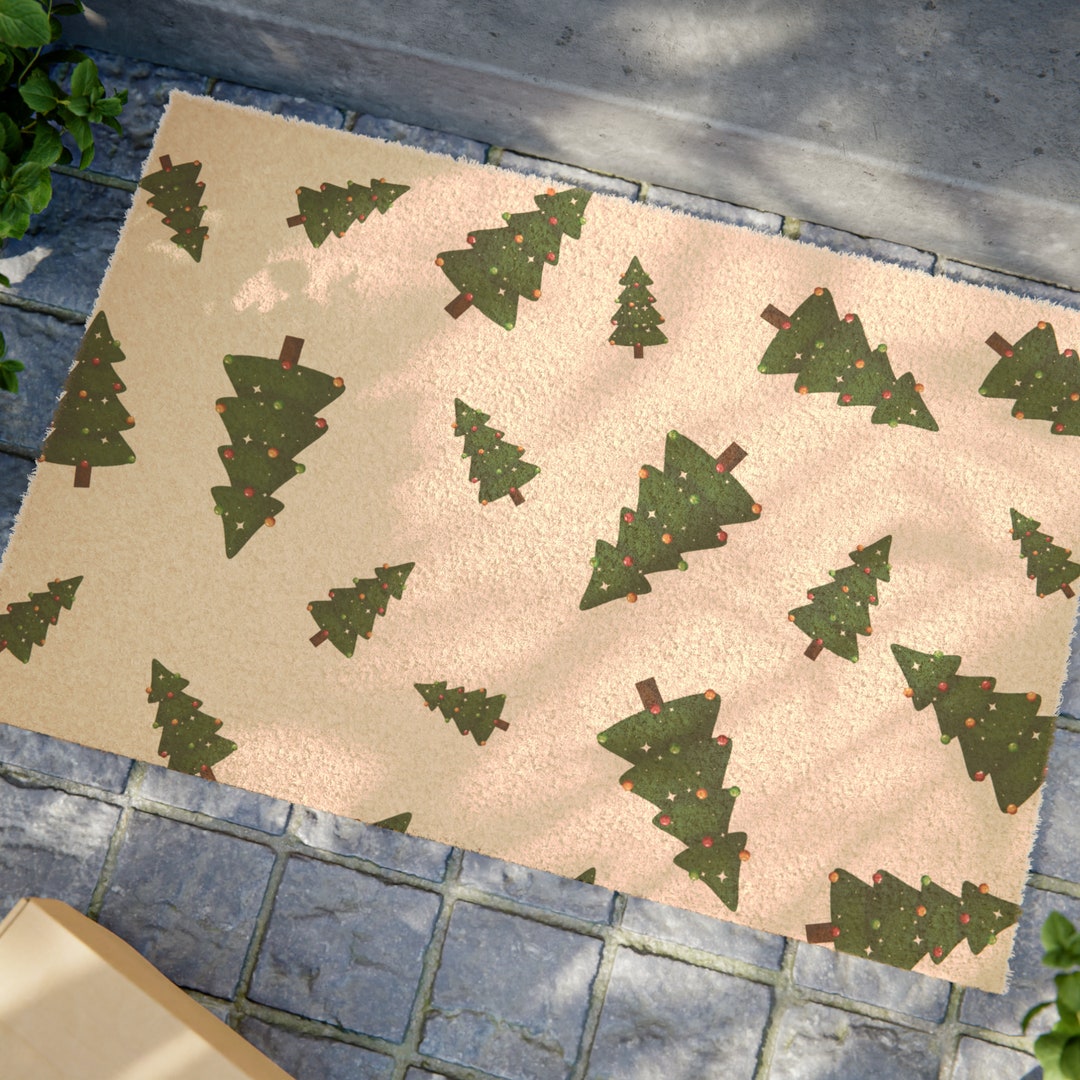 2024 Merry Christmas Tree Doormat Etsy