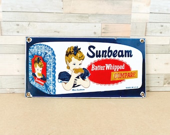Vintage Miss Sunbeam Bread Wrapper: 1950s Wax Paper, Food