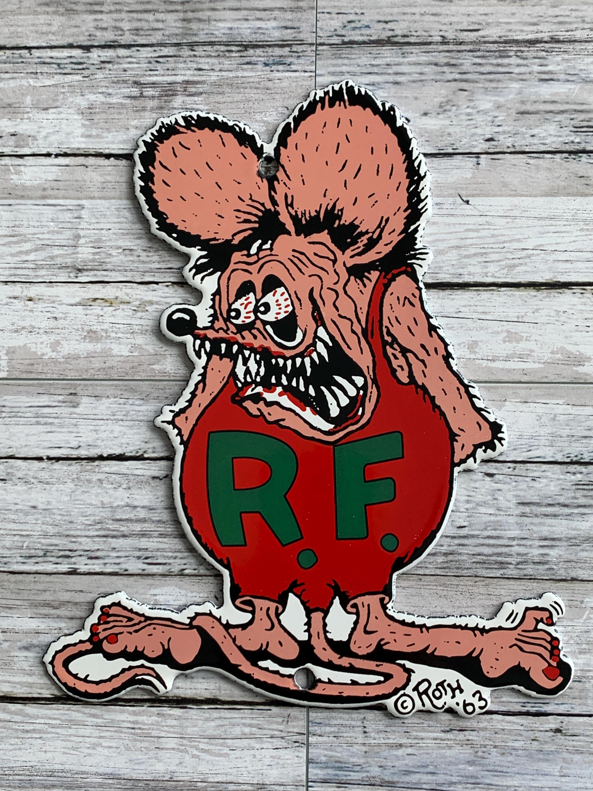 Vintage Rat Fink Porcelain Sign: Ed Roth Character Cutout - Etsy