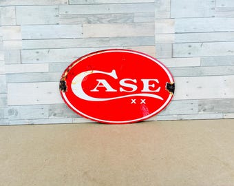 W.R. Case & Sons Knives Porcelain Enamel Sign Vintage Case xx Knives Advertising Knife Dealer
