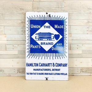 Vintage Carhartt Sign - Etsy