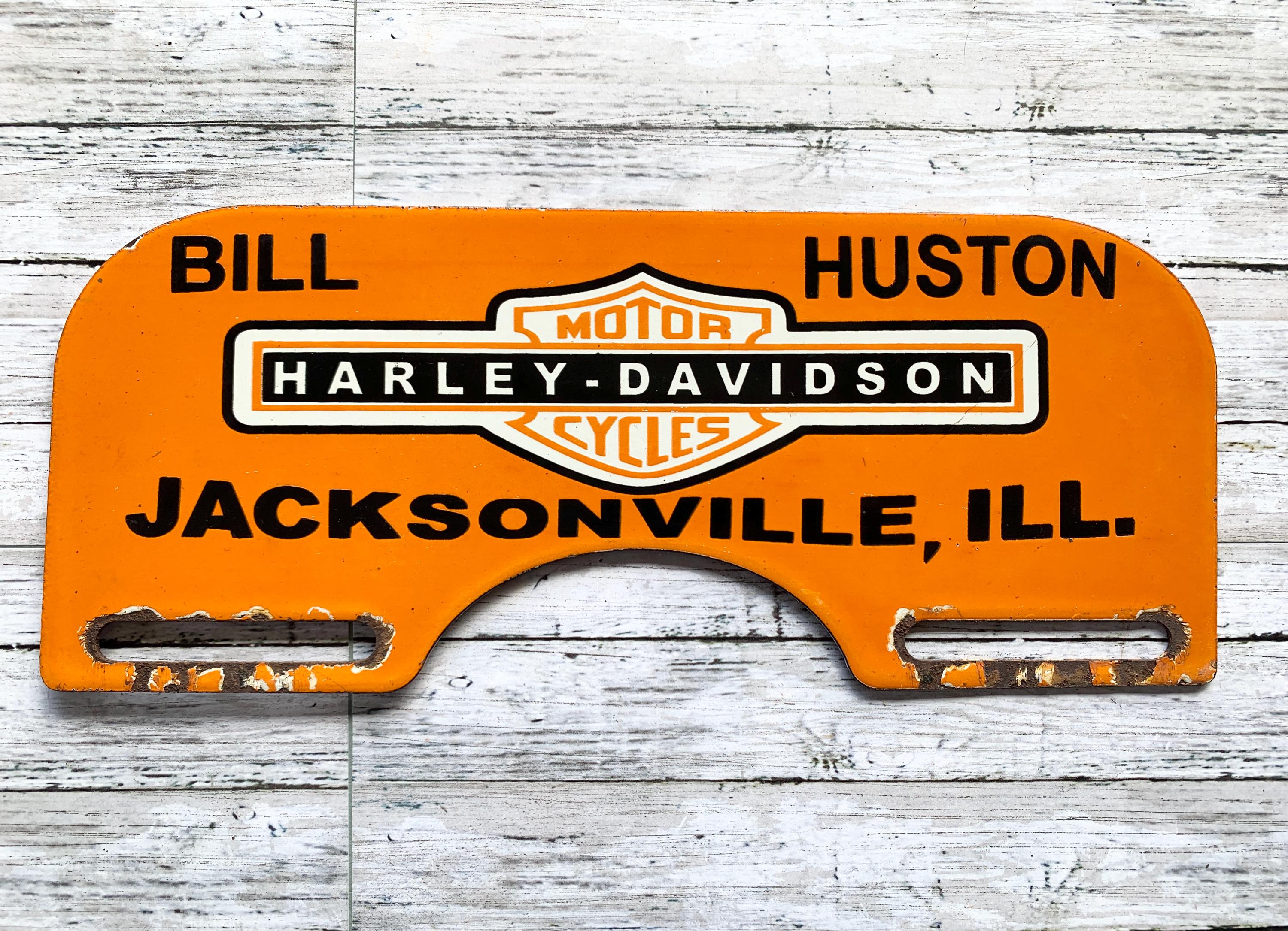 Vintage Harley-davidson Porcelain Sign | Motorcycle Shop Plate IL