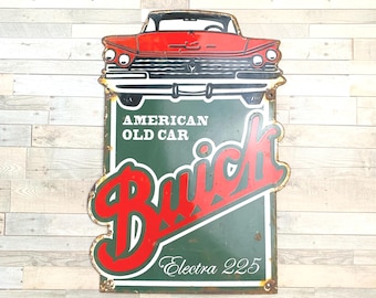 Vintage Buick Electra 225 Porcelain Sign American Classic Car Garage Wall Decor