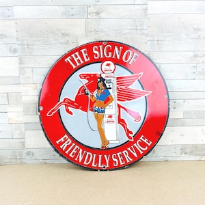 Mobilgas Pegasus Sign - Etsy