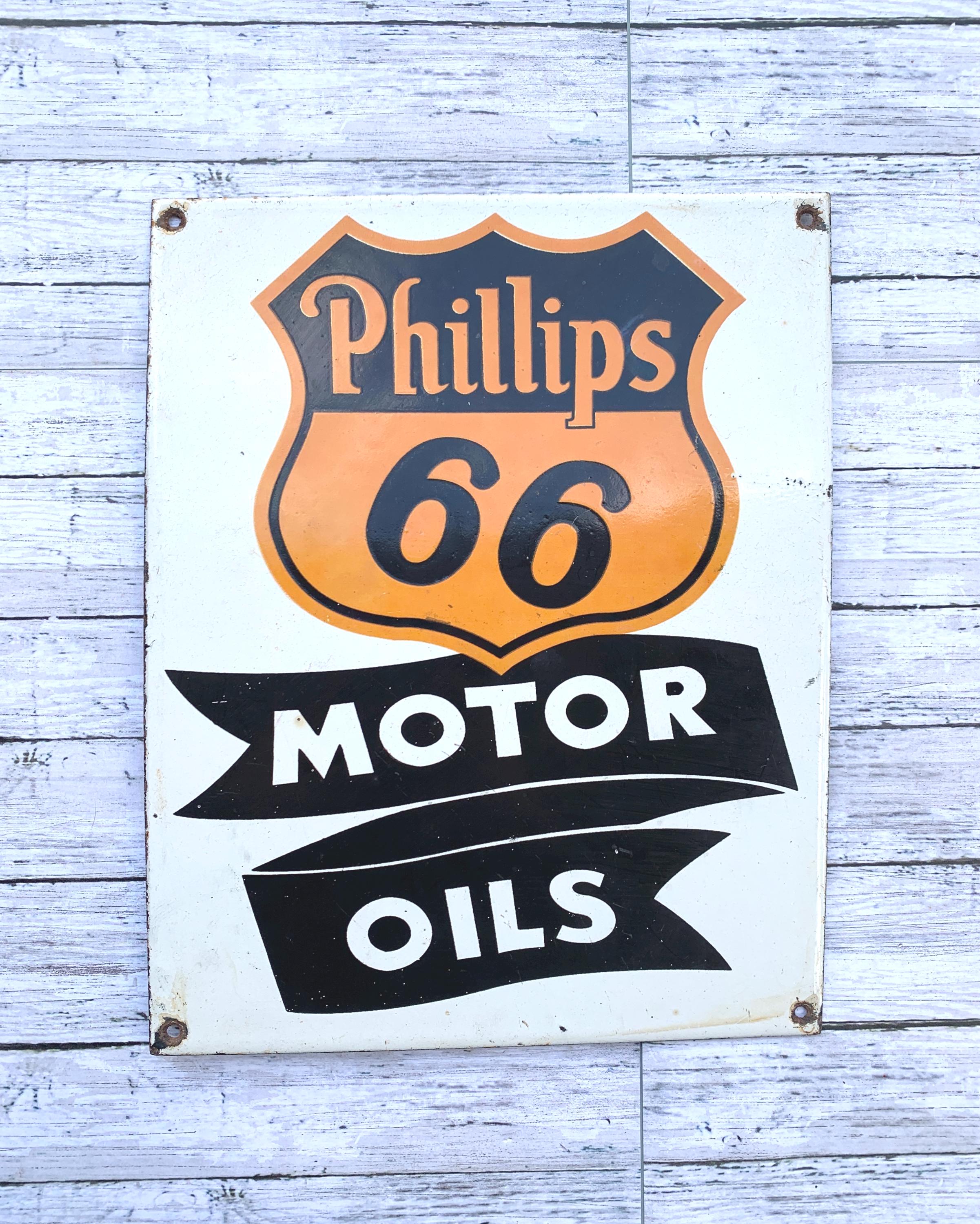 Porcelain Phillips 66 Sign - Etsy