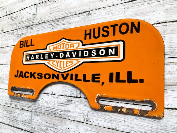 Vintage Harley-davidson Porcelain Sign | Motorcycle Shop Plate IL