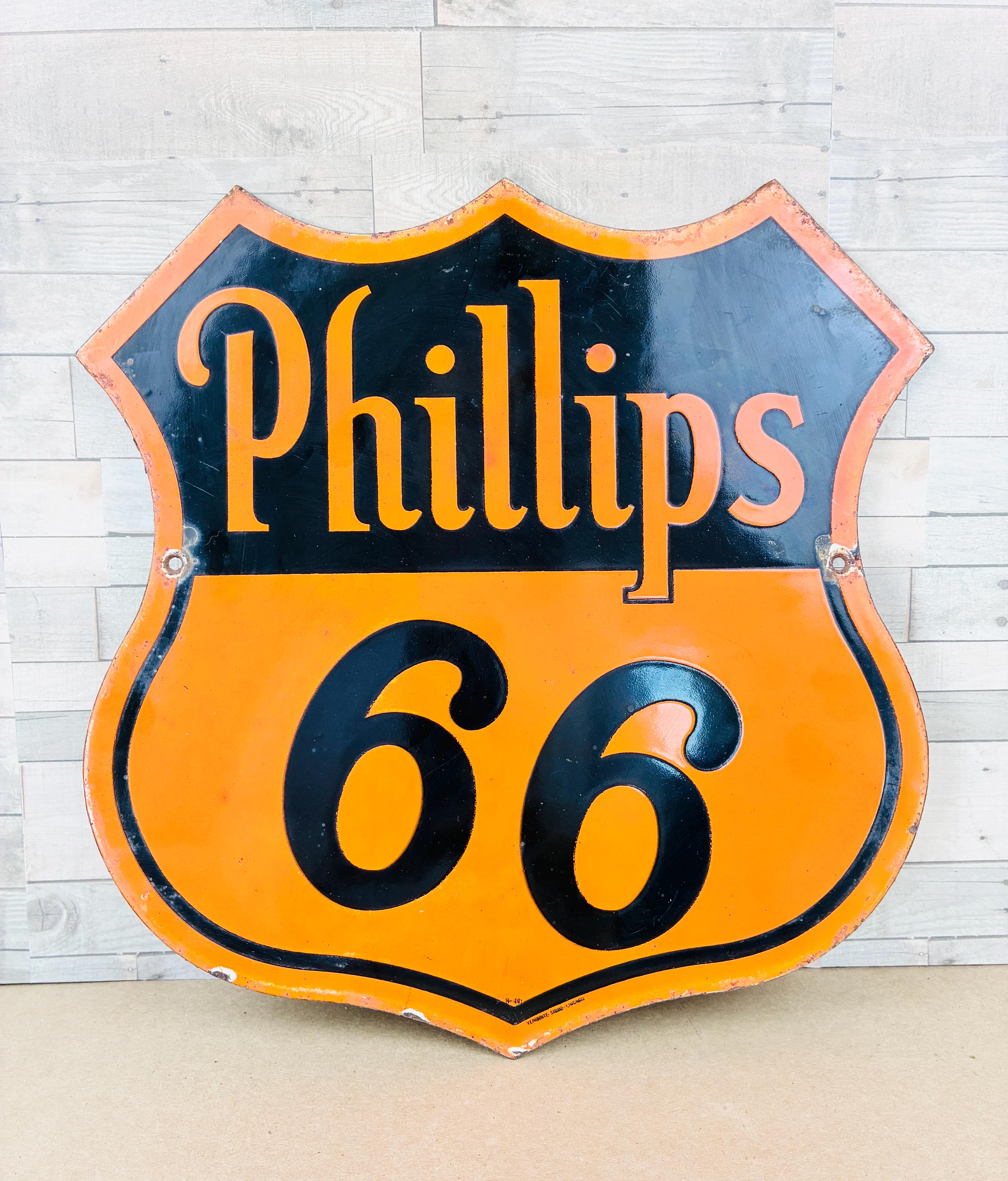 Porcelain Phillips 66 Sign - Etsy