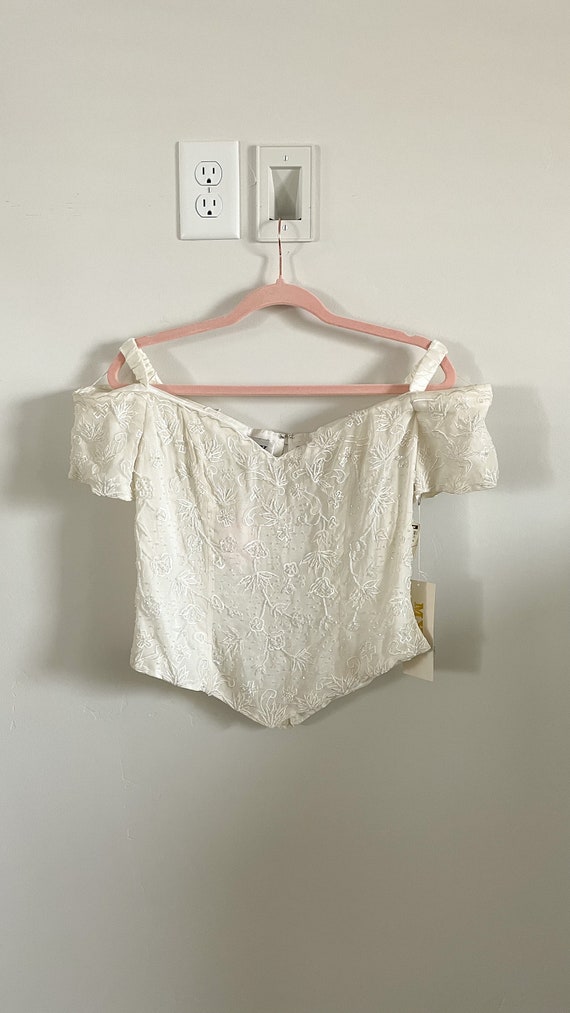 Vintage silk beaded blouse Gem