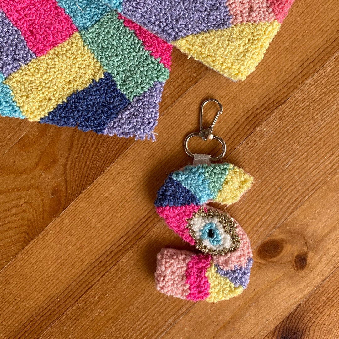 Personalized Punch Needle Keychain Punch Needle Gift New Car Etsy