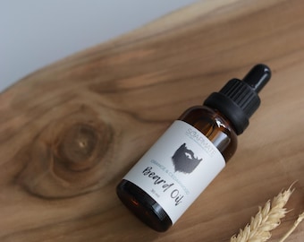 Huile à barbe premium pour hommes - Huile à barbe naturelle au jojoba et à l'argan
