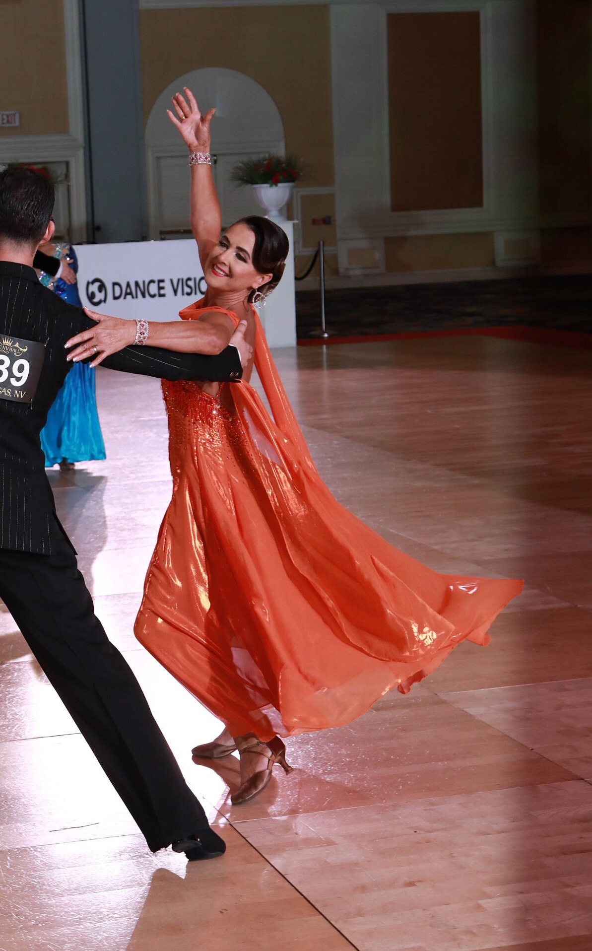 Grey Plus Size Ballroom Dance Dress With Black Accents Silk Roses &  Swarovski Rhinestones-classy Roses 