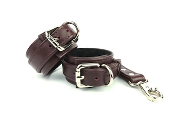Luxurious Leather Cuffs: Elegant Bondage Creations