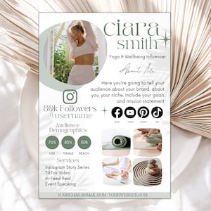 Influencer Media Kit, TikTok Media Kit, Instagram Media Kit, Blogger Media Kit, Media Kit Template, Canva Media Kit, Media Press Kit
