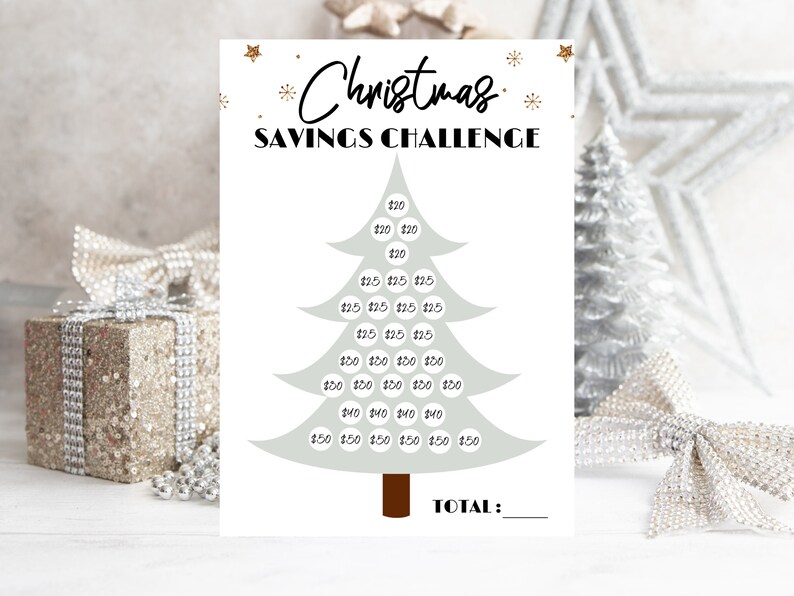 Christmas Savings Challenge Printable: Holiday Money Tracker (PDF) - Etsy