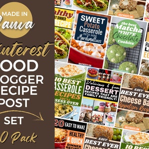 Pinterest Templates, Pinterest Template, Food Template, Food Blogger, Pinterest Pins, Canvas Pinterest Templates, Pinterest Pin Templates