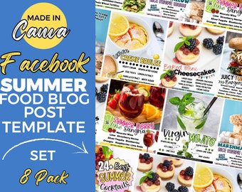 Facebook Post Template, Facebook Page Canva Template, Canva Facebook Template, Food Template, Facebook Templates, Facebook Template